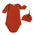 thumbnail image 1 of 2 Pcs Nouveau-Né Fille Garçon Rentrant à la Maison Robe Nouée Unisexe Tenue de Sommeil Pyjama, 1 of 6