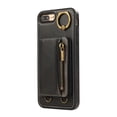 thumbnail image 6 of Allytechgroup Stylish iPhone 8 Plus/ 7 Plus Wallet Case, Secure Case for Apple iPhone 8 Plus/ 7 Plus, Multi-functional Durable, Ring Holder Hand Wrist Stand Shockproof Case for Women Men, Black, 6 of 7