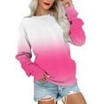 thumbnail image 2 of Aoochasliy Clothes Womens Tops Long Sleeve Shirts Spring Fall Casual Printed Loose T-shirt Blouse Round Neck Tops Sweatshirt Hoodies, 2 of 5