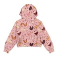 thumbnail image 5 of Xoenoiee Rooster Chicken Butterfly Floral Print Youth Girls Half Zip Sweatshirt Quarter Zip Pullover Hoodies Fall Clothes with Pocket for Teen Girls, Size 9-10 Years, 5 of 7