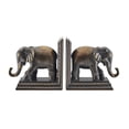 thumbnail image 4 of Danya B. Ornate Elephants Polyresin Bronze Patina Finish Bookend Set of 2, 4 of 10