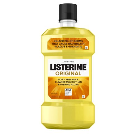 Listerine Original Antiseptic Mouthwash for Bad Breath & Plaque, 1 L