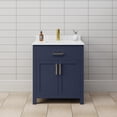 thumbnail image 2 of Wyndham Collection Beckett 30" Wood Single Bathroom Vanity in Dark Blue/Gold, 2 of 6