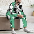 thumbnail image 7 of Kdxio BALL INSIDE THE NET GOAL Men’s Pajama Set Pajamas For Men 2 Piece PJ Set with Men Pajama Pants and Long Sleeve T-Shirt Lounge Set-Large, 7 of 7