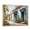 thumbnail image 2 of Designart "The Blue House Cuban Architecture II" Architecture Floater Framed Wall Decor, 2 of 7