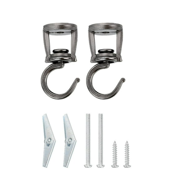Practical Ceiling Hook for Hanging Plant and Light 2 Pieces Portable Swivels Designs with Sturdy Metal Materials