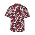 thumbnail image 3 of Goofa Rose Flowers Hawaiian Shirt for Men, Unisex Summer Beach Casual Short Sleeve Button Down Shirts,Aloha Tropical Floral print shirt-X-Large, 3 of 9