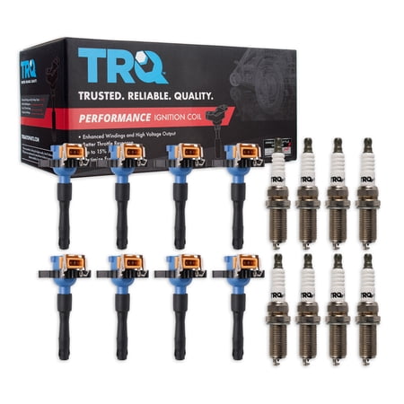 TRQ Performance Ignition Coils & Spark Plugs Fits 03-05 Land Rover Range Rover TKA05912