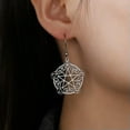 thumbnail image 6 of Tree of Life Wiccan Pentagram Earrings Stainless Steel Pentacle Wicca Pagan, 6 of 9