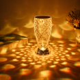 thumbnail image 3 of CNKOO 16 Color  Table Lamp Crystal Table Lamp RGB Changing Touch Night Light Fish Scale Shape Nightstand Light Bedside Atmosphere Acrylic Lamp USB Charging, 3 of 8