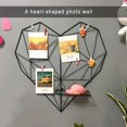 thumbnail image 4 of MesaSe Home Cafe Heart Wall Hanging Clips Cords Photos Storage Rack Shelf Holder Decor, 4 of 9