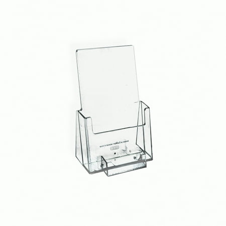 Card Pocket Holder - Azar 252922 Trifold Brochure Holder w/ Business Card Pocket, 10Pack