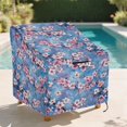 thumbnail image 2 of Renewold Waterproof Outdoor Chair Covers UV Resistant Patio Adirondack Rocking Chair Covers Recliner Chair Protector Fits up to 32W x 35D x 36H Inches, Plum Blossom Blue, 2 of 7