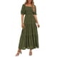 thumbnail image 1 of Vestido midi PRETTYGARDEN para mujer 2025, casual, verano, verde militar, 1 of 7