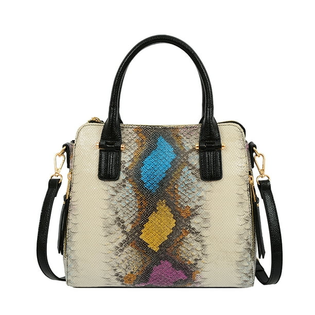 Mellow World Mellow World Large Women Serpico Snakeskin Satchel