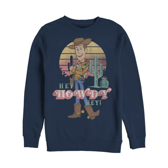 Men's Toy Story Hey Howdy Woody Sweatshirt Navy Blue Large