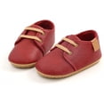 thumbnail image 4 of Baby Boys Girls Shoes Lace Up Leather Infant Sneakers Non Slip Rubber Sole Newborn Loafers Toddler First Walker Crib Shoes, 4 of 6