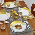 thumbnail image 2 of DISPOSABLE DINNER PLATES | 20 pc | Heavy Duty Plastic Dishes | Elegant Fine China Look | Brushed – Gold 10.25”, 2 of 2