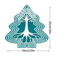 thumbnail image 7 of Stylish Metal Hanging Christmas Tree Wind Spinner - Artistic Garden Decoration with Symmetrical Design & Layered Effect for Yard, 7 of 7
