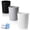 White+Grey+Black, variant on Bathroom Small Trash Can with Trash Bag Plastic Garbage Can Round Waste Basket for Bathrooms, Laundry Room, Offices, Rooms,