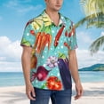 thumbnail image 5 of Disketp Hawaiian Shirts For Men,Vegetable Print Mens Casual Short Sleeve Button Down Shirts Beach Shirt, 5 of 8