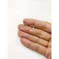 thumbnail image 5 of 14k Solid Yellow Gold Peace Sign Logo Stud Earrings Men / Women Push Back 9 MM, 5 of 9
