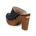 thumbnail image 3 of Liliana DF59 Women Leatherette Almond Toe Studded Chunky Heel Platform Clog, 3 of 5