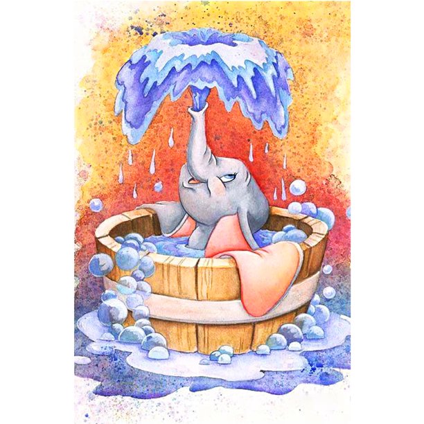 Bordado completo bebé elefante Soak DIY contado 14CT juegos de costura decoración del hogar Hugtrwg Para estrenar