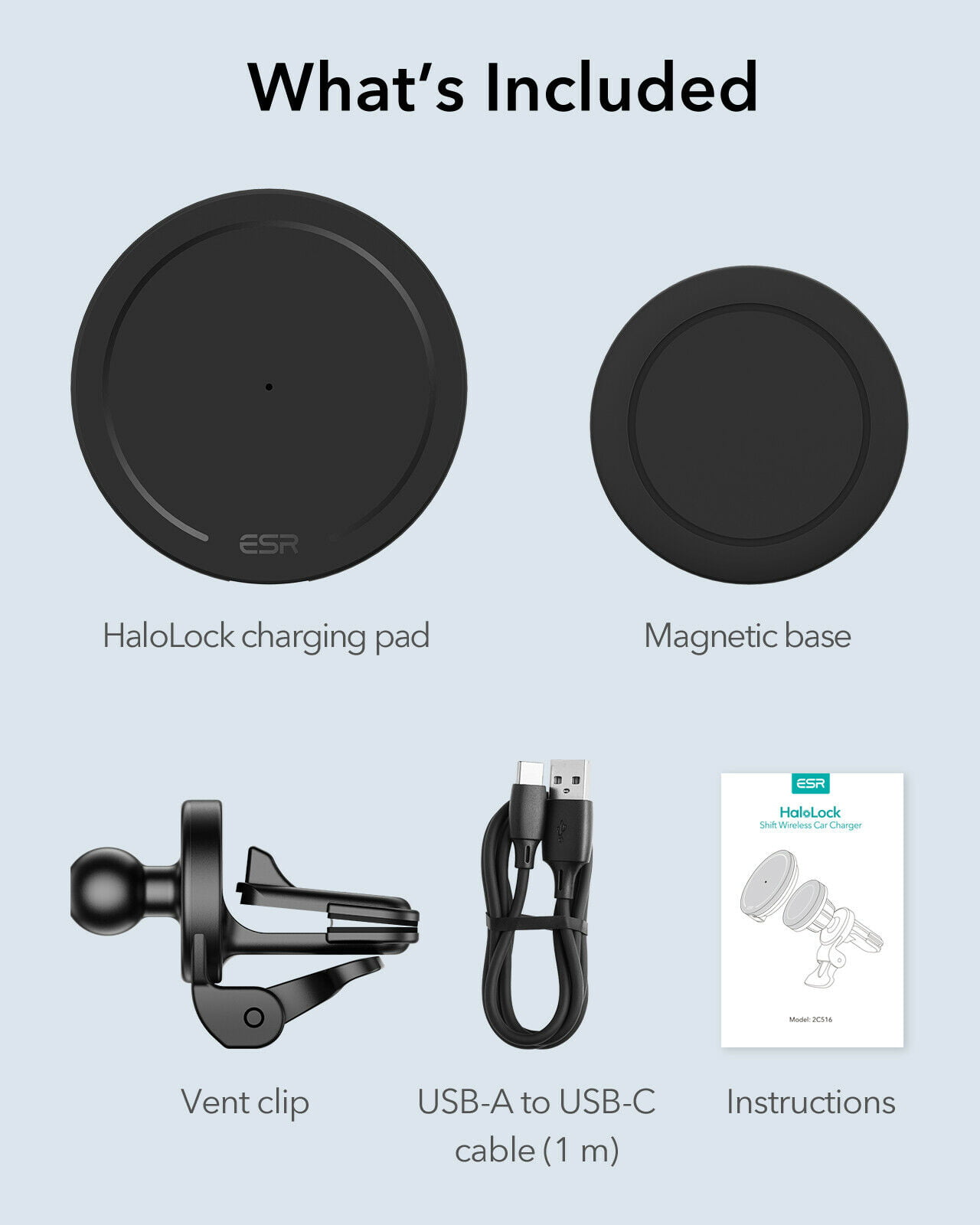 ESR HaloLock Shift Wireless Car Charger, MagSafe Car Charger, Detachable  Fast Charging Pad, Compatible with Caseless iPhone 15/14/13/12 Series, with  36W Car Adapter 