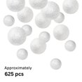 thumbnail image 4 of White Glittered Foam Balls - About 625 Glitter Vase Filler Decorative Balls - Table Scatter Decorations - White Party Décor  Balls range 3/8" to 3/4" in diameter., 4 of 4