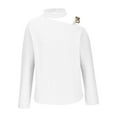 thumbnail image 4 of Halter Tops for Women Fashion Sexy Chain One Shoulder Shirt Hanging Neck Long Sleeve T-Shirt Casual Going Out Blouses, 4 of 5