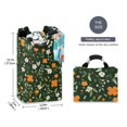 thumbnail image 2 of Yayeee Freestanding Laundry Hamper with Handle Collapsible Large Storage Basket for Clothes, Orange Flowers, 2 of 7
