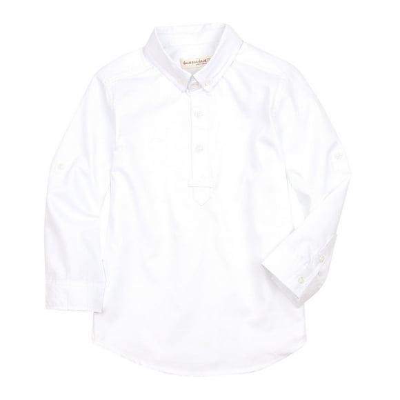 Deux par Deux Boys' Shirt with Placket White Aristo Kids, Sizes 2-10 - 4