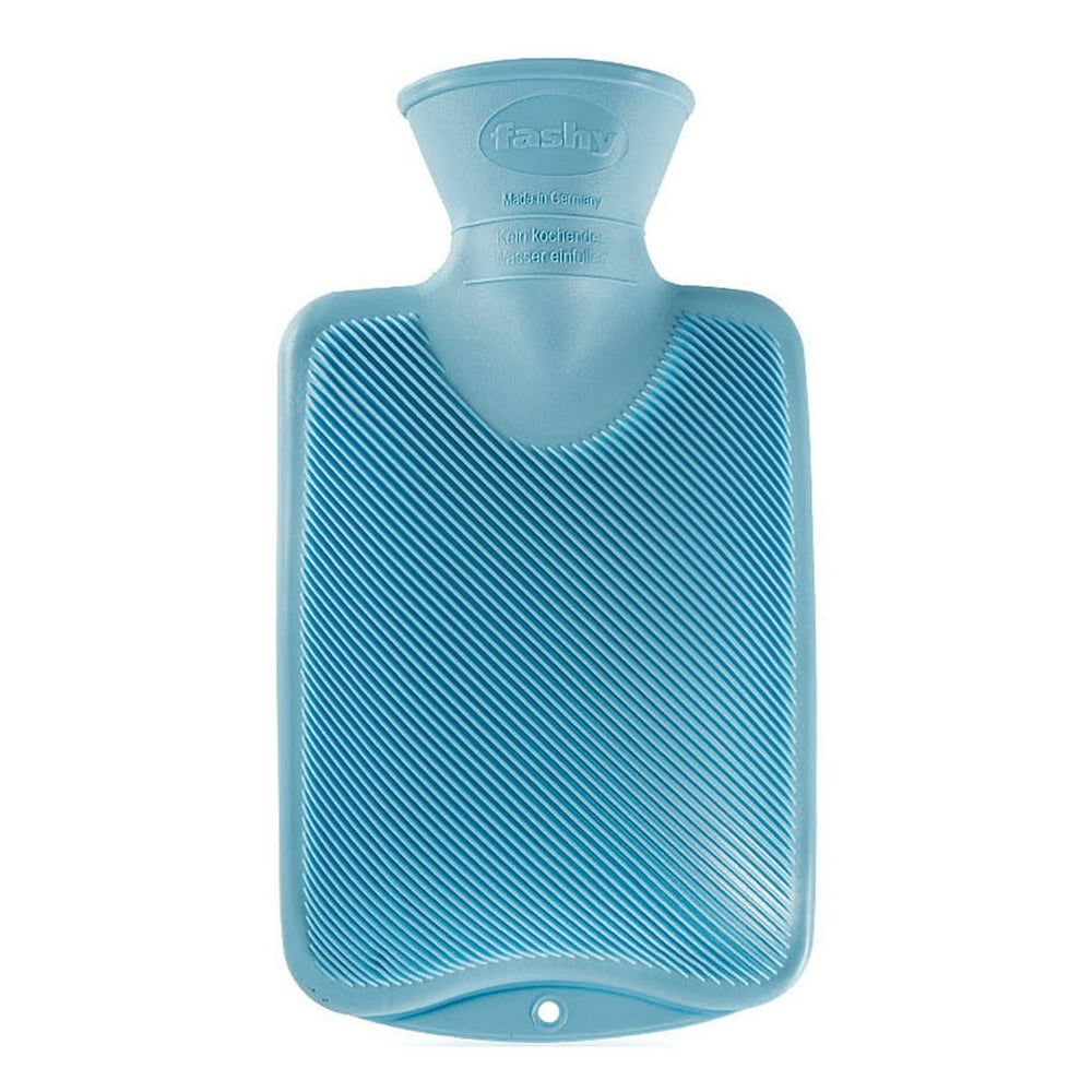 Fashy Classic SingleRibbed Hot Water Blue Light 0.7L Water Bottle
