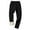 Mens Pants Black, variant on Athletic Workout Sweatpants for Men Fleece Lined Pants with Pockets and Drawstring Elastic Waist Solid Color Thermal Warm Straight Leg Trousers