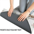 thumbnail image 3 of White Highland Cow Flower Pattern Hot Yoga Mat Towel Non Slip for Hot Yoga - Quick-Drying Yoga Mat Cover with 4 Corner Pockets with Travel Bag - Hot Yoga Towel Non Slip 70"x26", 3 of 6