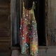 thumbnail image 2 of Gibobby Monos Holgados Mono informal con estampado floral y tirantes ajustables para mujer(Verde， XL), 2 of 4