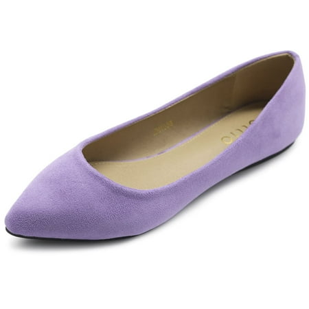 

Ollio Women s Ballet Comfort Light Faux Suede Multi Color Shoes Flats ZM1038