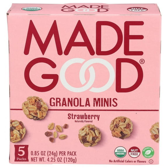 Madegood Organic Strawberry Granola Minis, 4.25 Oz