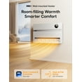 thumbnail image 3 of DREO Smart Wall Heater for Indoor,1500W Quick Heating,Remote/App Control,120° Vertical Oscillation,Adjustable Thermostat,24H Timer,Quiet Space Heater for Bedroom,White, 3 of 6