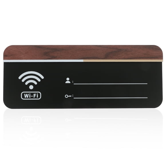 BRIGHTFUFU Placa de acrílico del soporte de la pared de WiFi del tablero de la muestra de WiFi de la señal de la contraseña de WiFi para el restaurante del hotel casero