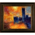thumbnail image 2 of La Pastiche Claude Monet 'House of Parliament Sun' Hand Painted Oil Reproduction, 2 of 5