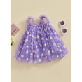 thumbnail image 3 of Suealasg Kids Girl Summer Slip Dress 6M 1T 2T 3T 4T 5T Sleeveless Flowers Causal Tulle A-line Dress Vacation Princess Dress for Little Girl, 3 of 8