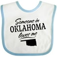 thumbnail image 3 of Inktastic Someone in Oklahoma Loves Me Boys or Girls Baby Bib, 3 of 4
