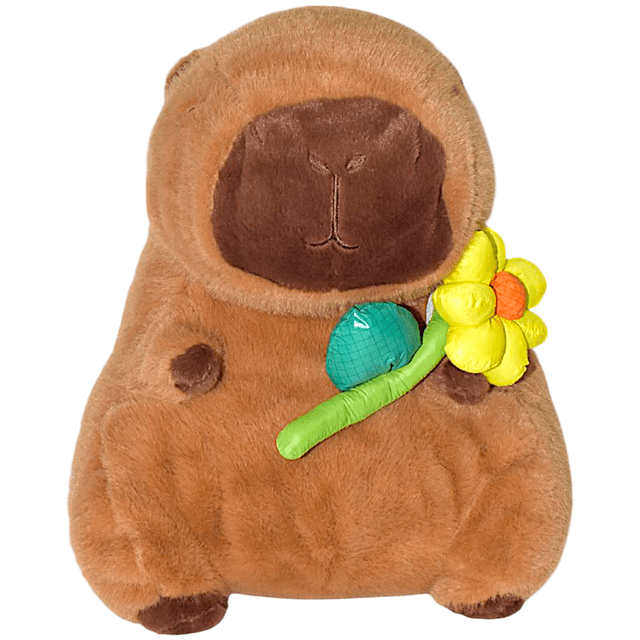 MUÑECO DE PELUCHE MOCHILA DE CAPIBARA CON FLOR