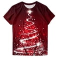thumbnail image 4 of larppty Christmas Tshirts for Women 2025 Christmas Shirts Xmas Holiday Party Short Sleeve Pullover Tops (Red, XL), 4 of 7