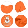 thumbnail image 4 of DEXIO Plus Size Halloween Ghost Reading Book T-Shirt for Women Read More Books Shirt Spooky Season Teacher T-Shirt Party Short Sleeve Graphic Tee Tops Orange 3X, 4 of 5