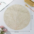 thumbnail image 3 of BMYJ Simple Wind Cushion Case, Vented Circular Table Cushion Hot Pad, Modern Home Decoration Cushion, Tree Pattern Table Mats, Metallic Plastic Vinyl Place Mats, for Anniversary and Daily Use, 3 of 4
