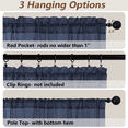 thumbnail image 5 of MKHILL 42x216 Navy Blue Sheer Scarf Valance, Extra Long 18 Ft Voile Curtain for Wedding Backdrop & Living Room Bedroom Decor, 1 Panel, Navy Blue, 5 of 7