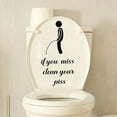 thumbnail image 2 of 2 uds pegatinas traviesas para el baño, calcomanías divertidas, vinilo impermeable, arte de la pared, decoración de letreros, pegatina para el baño, baño Rem JM, 2 of 4